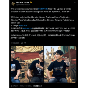 曝索尼无意间泄露《怪物猎人：荒野》更新：人气怪物海龙回归